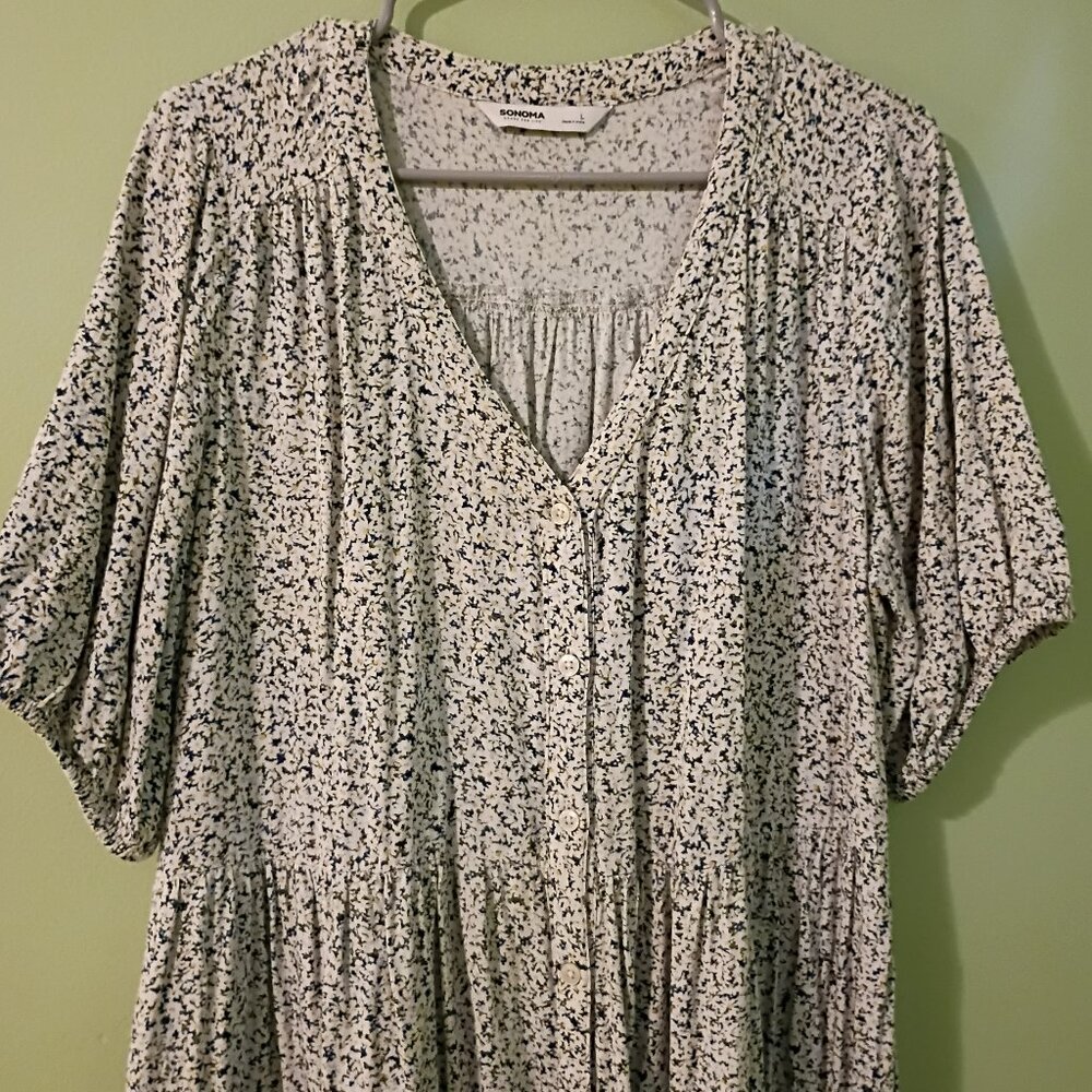 Sonoma Tiered Floral Midi-Dress